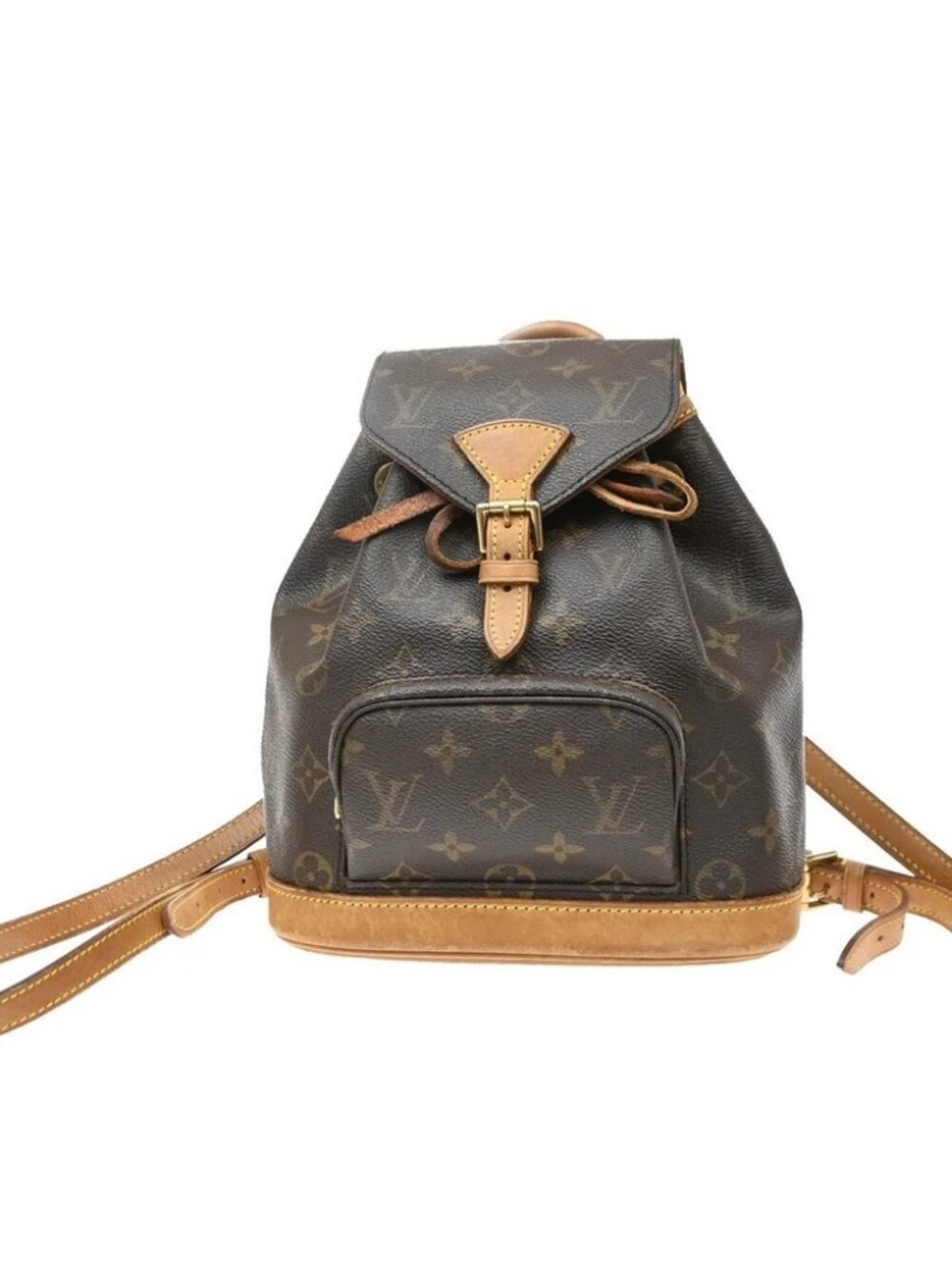 LOUIS VUITTON Mini Montsouris Backpack Bag Monogram Leather Brown France